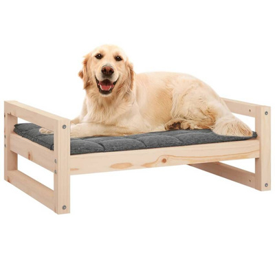 vidaXL Legowisko dla psa, 75,5x55,5x28 cm, lite drewno sosnowe