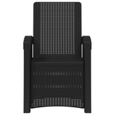 Fotel ogrodowy z funkcją leżenia stylizowany na rattan 2 szt.
