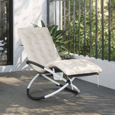 vidaXL Poduszka na leżak, kremowa, 160x50x10 cm, sztuczny zamsz