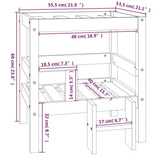 vidaXL Legowisko dla psa, czarne, 55,5x53,5x60 cm, lite drewno sosnowe