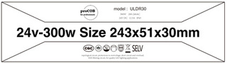 proCOB ® Zasilacz Ultra Slim 24V 300W 12.5A IP43