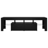 Szafka pod TV z oświetleniem LED, czarny dąb, 140x36,5x40 cm