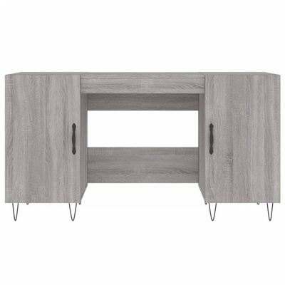 vidaXL Biurko, szary dąb sonoma, 140x50x75 cm, materiał drewnopochodny model standard