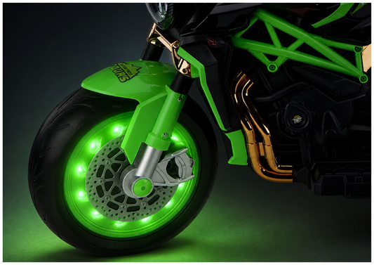 Motor Na Akumulator HC8051 Dla Dzieci Czarny Ścigacz Światła Led Dźwięki