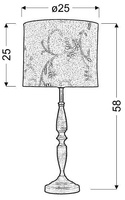 Lampka nocna Safari beżowa z abażurem E27 60W