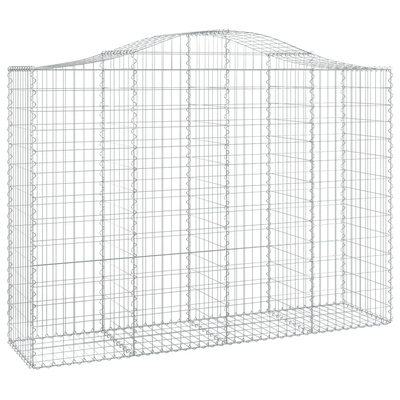 Kosze gabionowe, 6 szt, 200x50x140/160 cm, galwanizowane żelazo