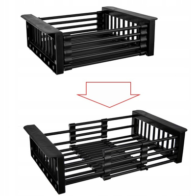 Koszyk stalowy czarny black mat
