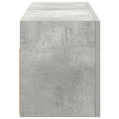 Wisząca szafka łazienkowa, szarość betonu, 80x25x30 cm