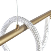 Lampa wisząca Serpente DDXZ003 55W złota - wężyk splot