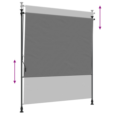 Zewnętrzna Roleta Rolkowa jasnoszary 200 x 270 cm