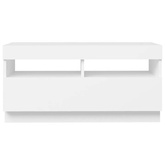 vidaXL Szafka pod TV z oświetleniem LED, biała, 80x35x40 cm