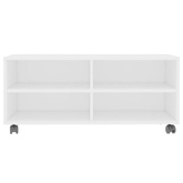 vidaXL Szafka pod TV, biała, 90x35x35 cm, materiał drewnopochodny