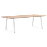 Nogi do stołu jadalnego w kształcie litery V 2 szt. Białe 80x(72-73,3) cm Stal