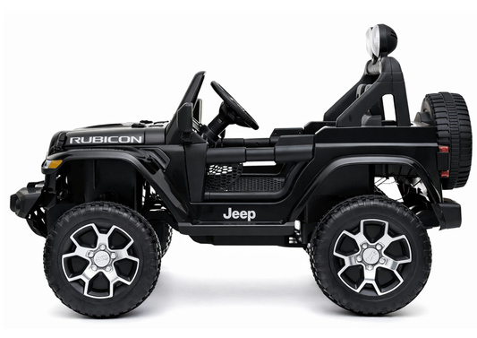Auto na Akumulator Jeep Rubicon Światła LED MP3 Pilot 4x4 Czarny