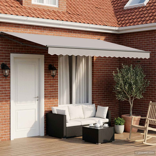 Elektryczna rama markizy składanej Antracyt 5 x 3 m Aluminium