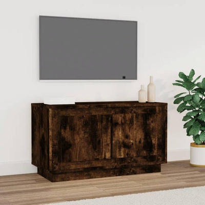 vidaXL Szafka pod TV, przydymiony dąb, 80x35x45 cm