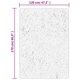 vidaXL Dywan IZA z krótkim włosiem, kremowy, 120x170 cm