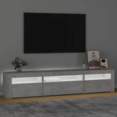vidaXL Szafka pod TV z oświetleniem LED, szarość betonu, 195x35x40 cm