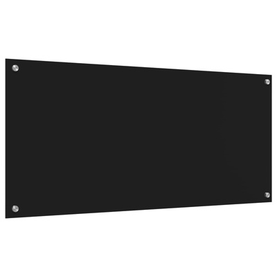 Panel kuchenny Czarny 110 x 50 cm szkło hartowane