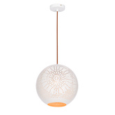 Lampa sufitowa wisząca 60W E27 ażurowy biały BENE 31-70586
