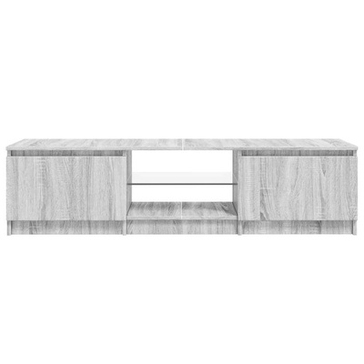 vidaXL Szafka pod TV, z LED, szary dąb sonoma, 140x40x35,5 cm