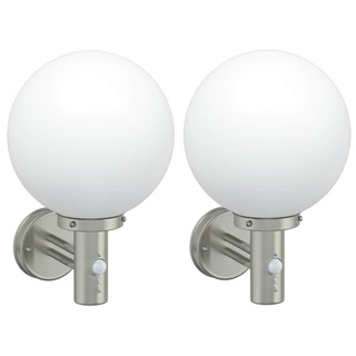 Zewnętrzna lampa ścienna 2 pcs Srebrny 28 x 25 x 38 cm