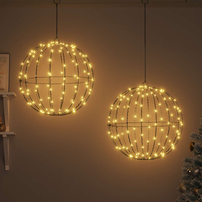 Piłka 2 szt. Ciepła biel 50 x 50 x 52 cm Metal 320 LED