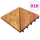 Płytka Tarasowa 10 pcs Brązowy 30 x 30 cm Drewno Akacjowe