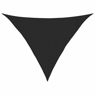 Żagiel przeciwsłoneczny, 160 g/m?, czarny, 3x3x4,2 m, HDPE
