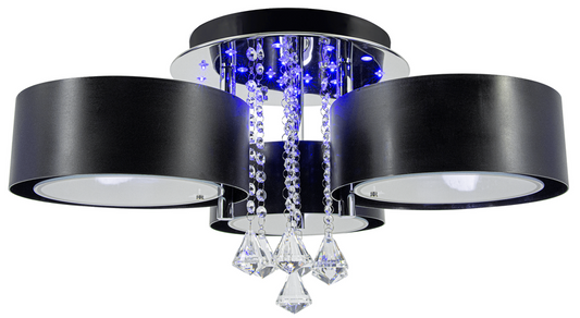 Nowoczesna lampa sufitowa led ANTILA srebrny, czarny