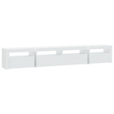 vidaXL Szafka pod TV z oświetleniem LED, biała, 240x35x40 cm