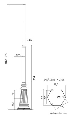 Słup alumniowy MASZT-OGMWN