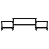 vidaXL Szafka pod TV, czarna, 197x35x52 cm, materiał drewnopochodny