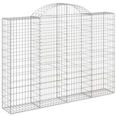 Kosze gabionowe, 10 szt, 200x30x140/160cm, galwanizowane żelazo