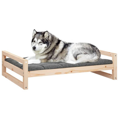 Legowisko dla psa, 105,5x75,5x28 cm, lite drewno sosnowe vidaXL