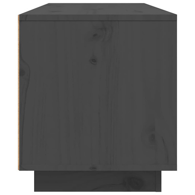 Szafka pod telewizor, szara, 80x35x40,5 cm, lite drewno sosnowe
