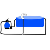 Fontanna ze stali nierdzewnej do basenu ogrodowego, 45x30x60 cm