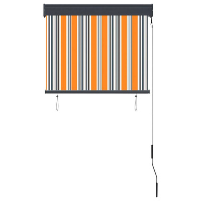 vidaXL Roleta zewnętrzna, 80x250 cm, żółto-niebieska