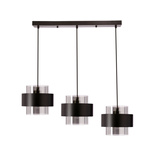 Spiega lampa wisząca czarny 3x60W E27 klosz dymiony