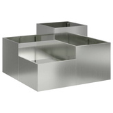 Doniczka ogrodowa Srebrny 80 x 80 x 48 cm Stal galwanizowana