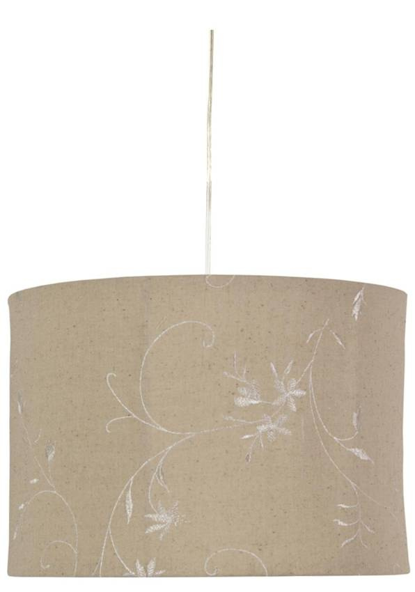 Lampa wisząca Farm z abażurem biała pojedyncza do sypialni E27