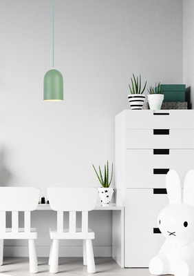Lampa wisząca owalna zielona 1xE27 Oss Ledea 50101187