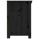 vidaXL Szafka pod TV, czarna, 114x35x52 cm, lite drewno sosnowe