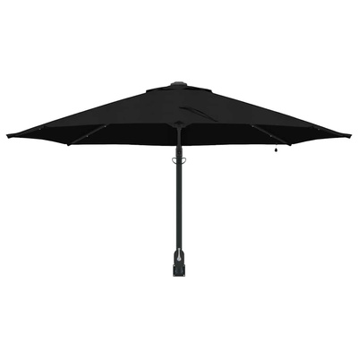Parasolka ogrodowa Czarny 248 x 248 x 148 cm Poliester i Stal