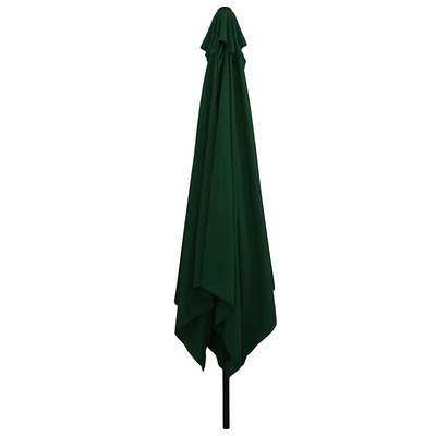 Parasolka ogrodowa Zielony 295 x 295 x 245 cm Poliester i Stal