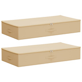 Skrzynia do przechowywania 2 pcs kremowy 100 x 50 x 18 cm