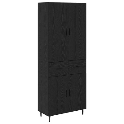 Highboard 2 szt. Czarny dąb 69,5 x 34 x 180 cm
