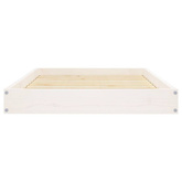 vidaXL Legowisko dla psa, białe, 91,5x64x9 cm, lite drewno sosnowe