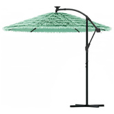 Parasol ogrodowy na stalowym słupku, zielony, 269x269x235 cm