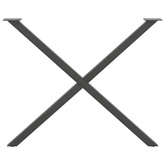 Nogi do stołu jadalnego w kształcie litery X 2 szt. Antracyt 90x(72-73) cm Stal